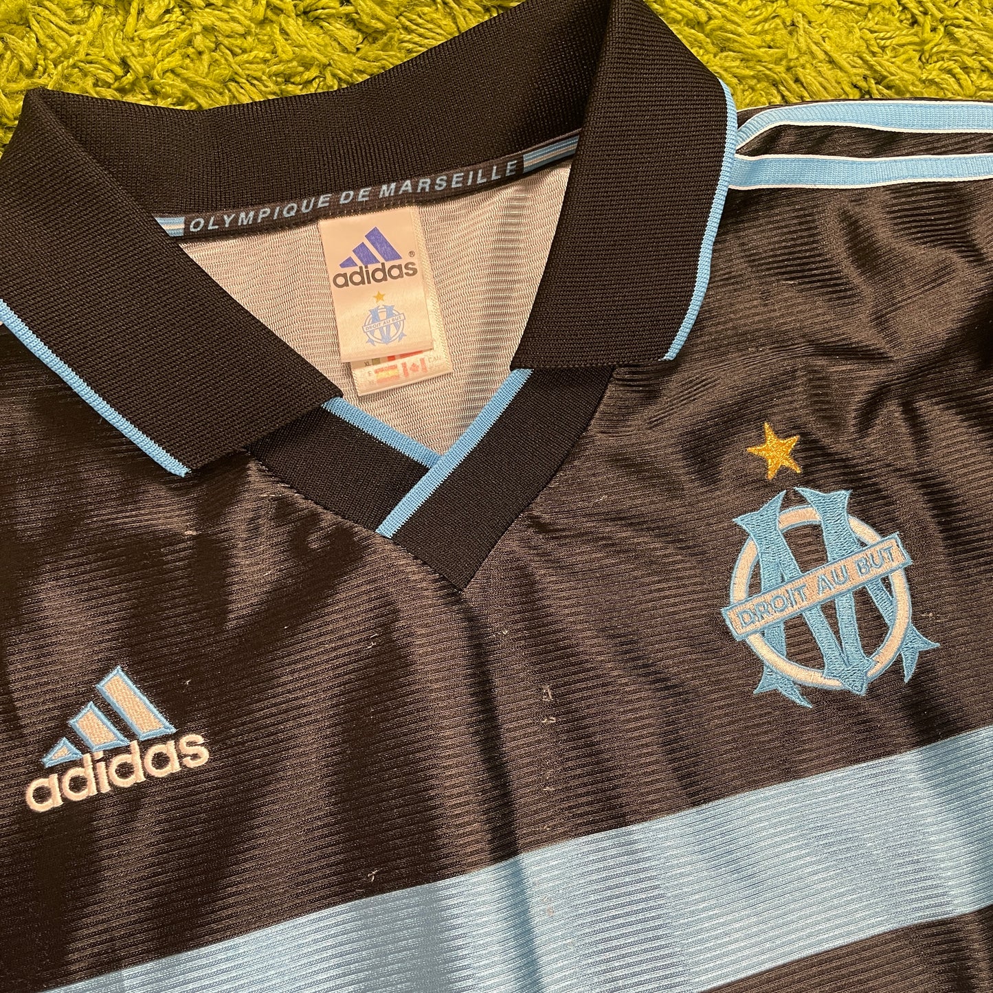Adidas Olympique Marseille Trikot schwarz Größe XL 1999 2000