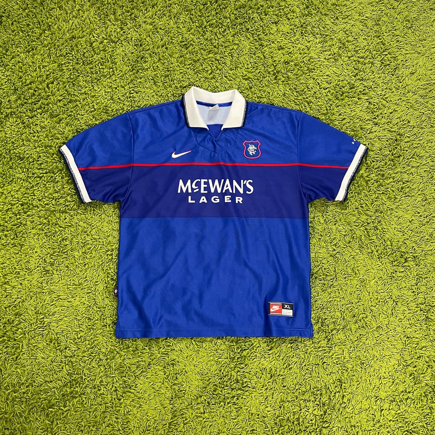 Nike Glasgow Rangers Trikot blau Größe XL 1997 1999