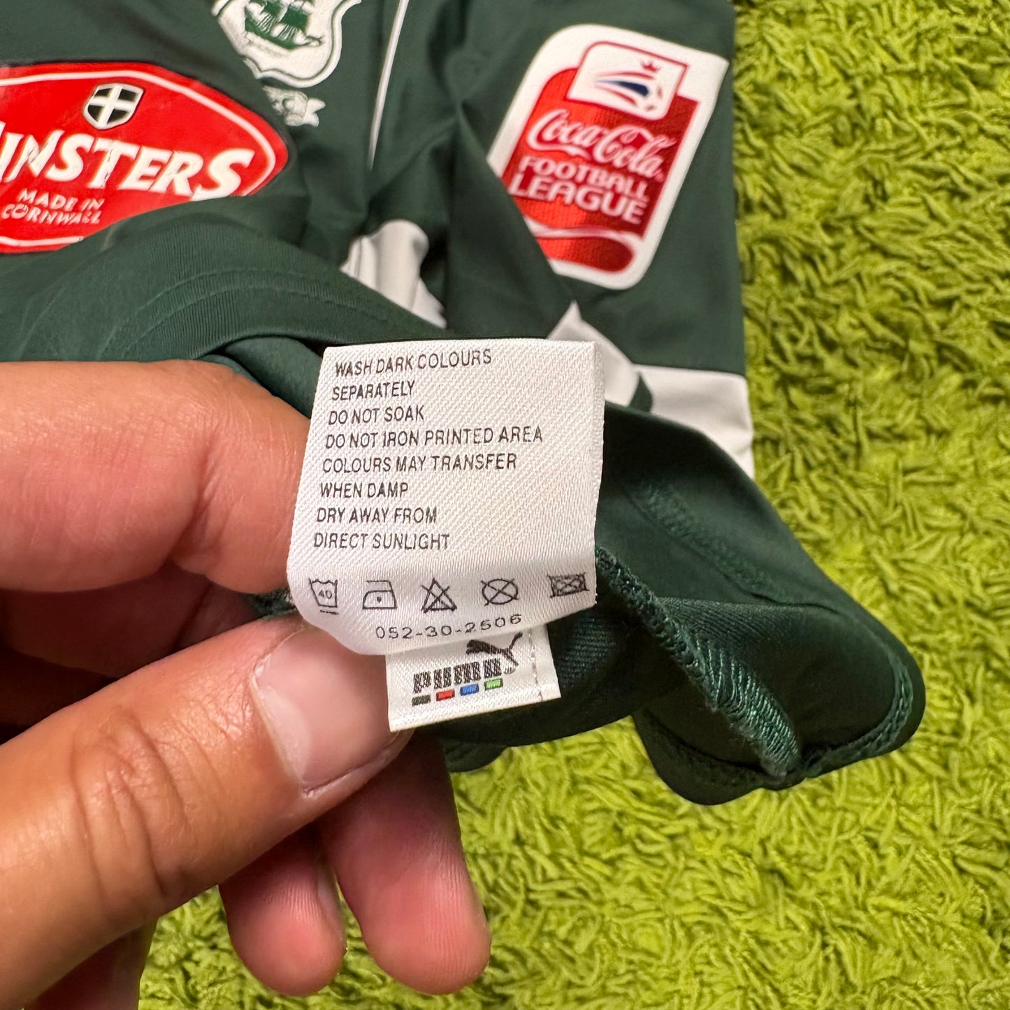 Puma Plymouth Argyle Trikot Grün Morris Größe L 2005 2006