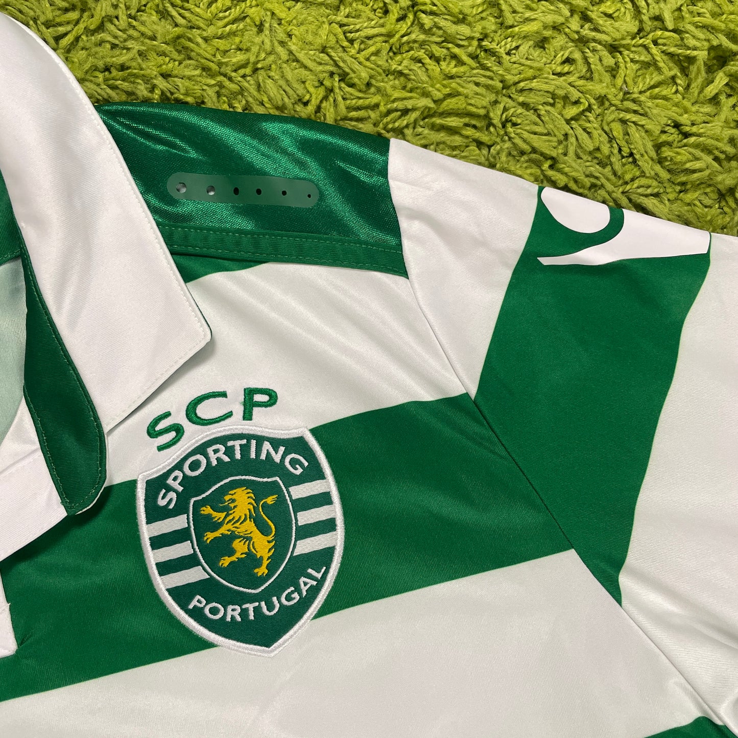 Macron Sporting Lissabon Trikot weiß grün Größe L 2015 2016