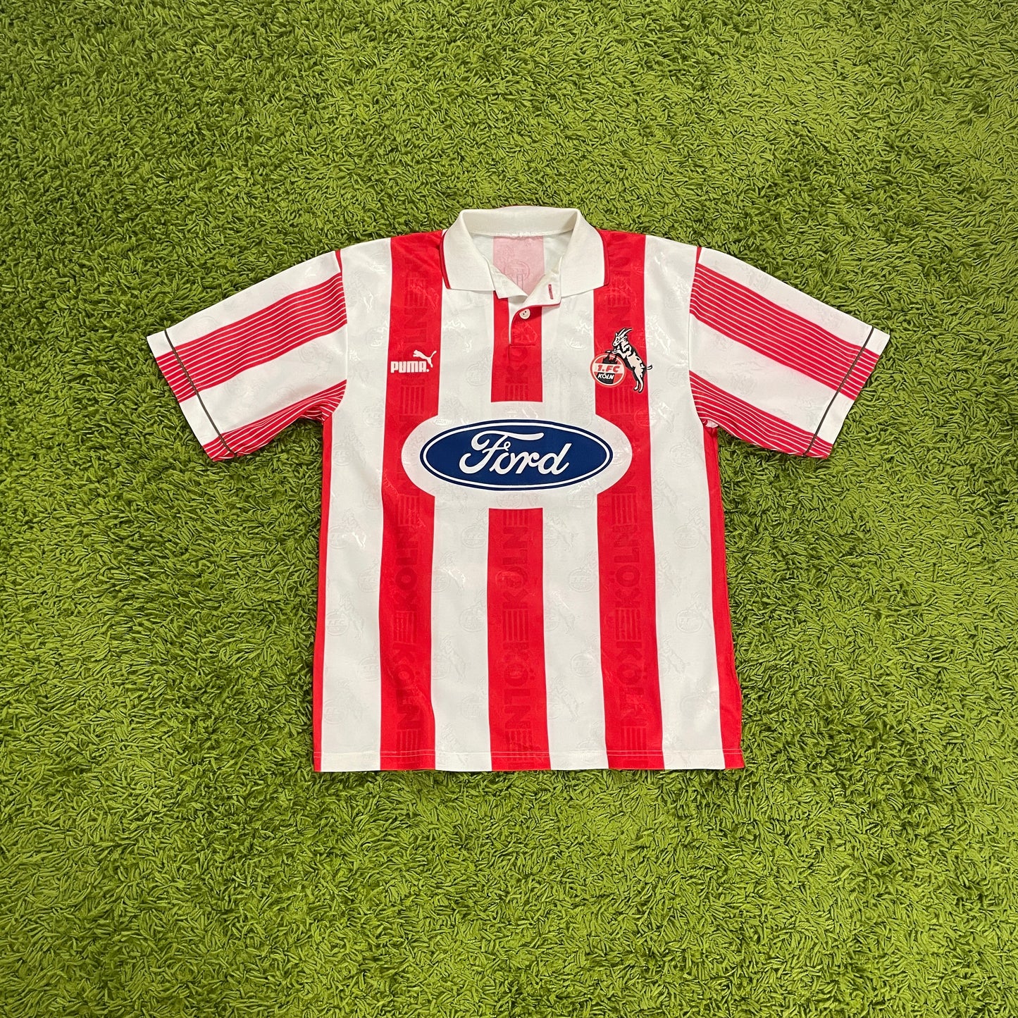 Puma 1. FC Köln Munteanu Trikot weiß Größe M 1995 1996