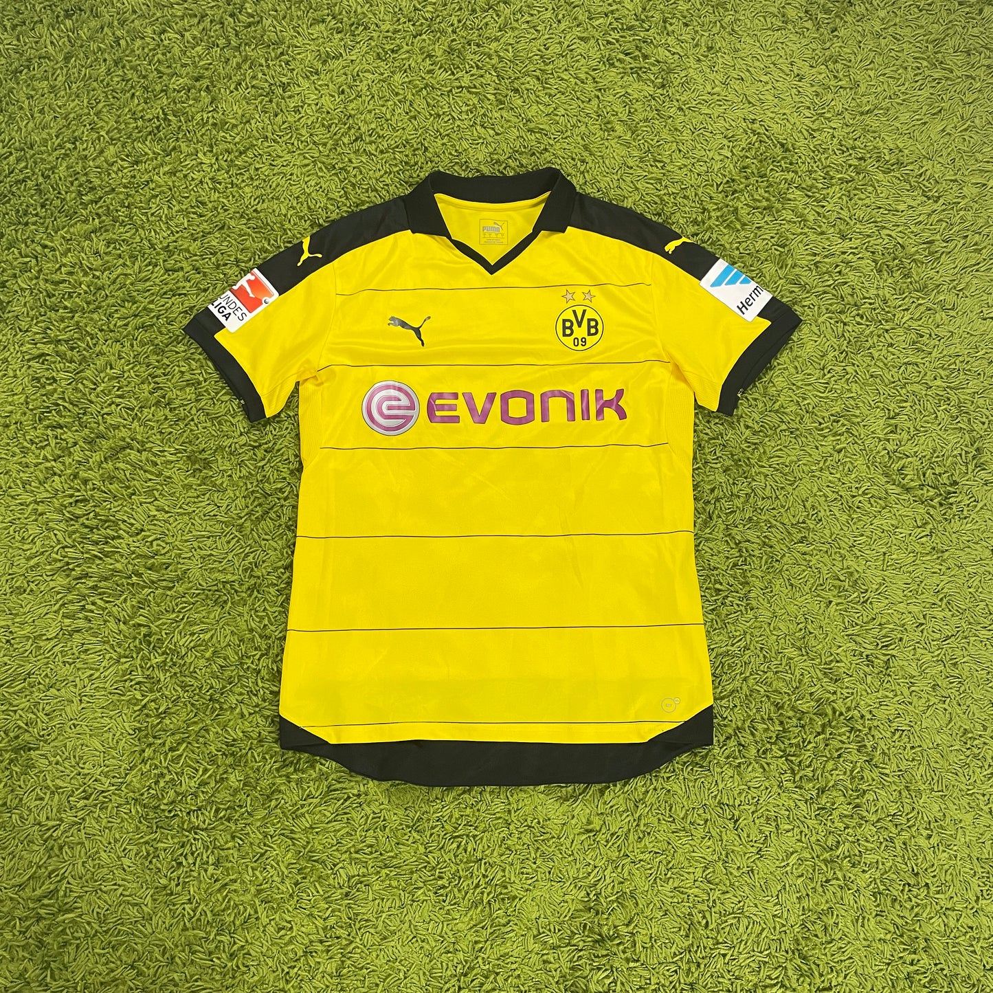 Puma BVB Borussia Dortmund Stankovic Trikot gelb Größe L 2015 2016