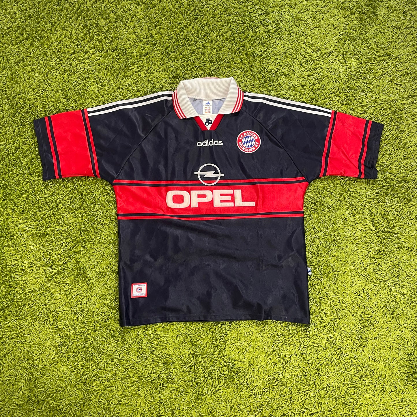 Adidas FC Bayern München Elber Trikot blau Größe XL 1997 1999