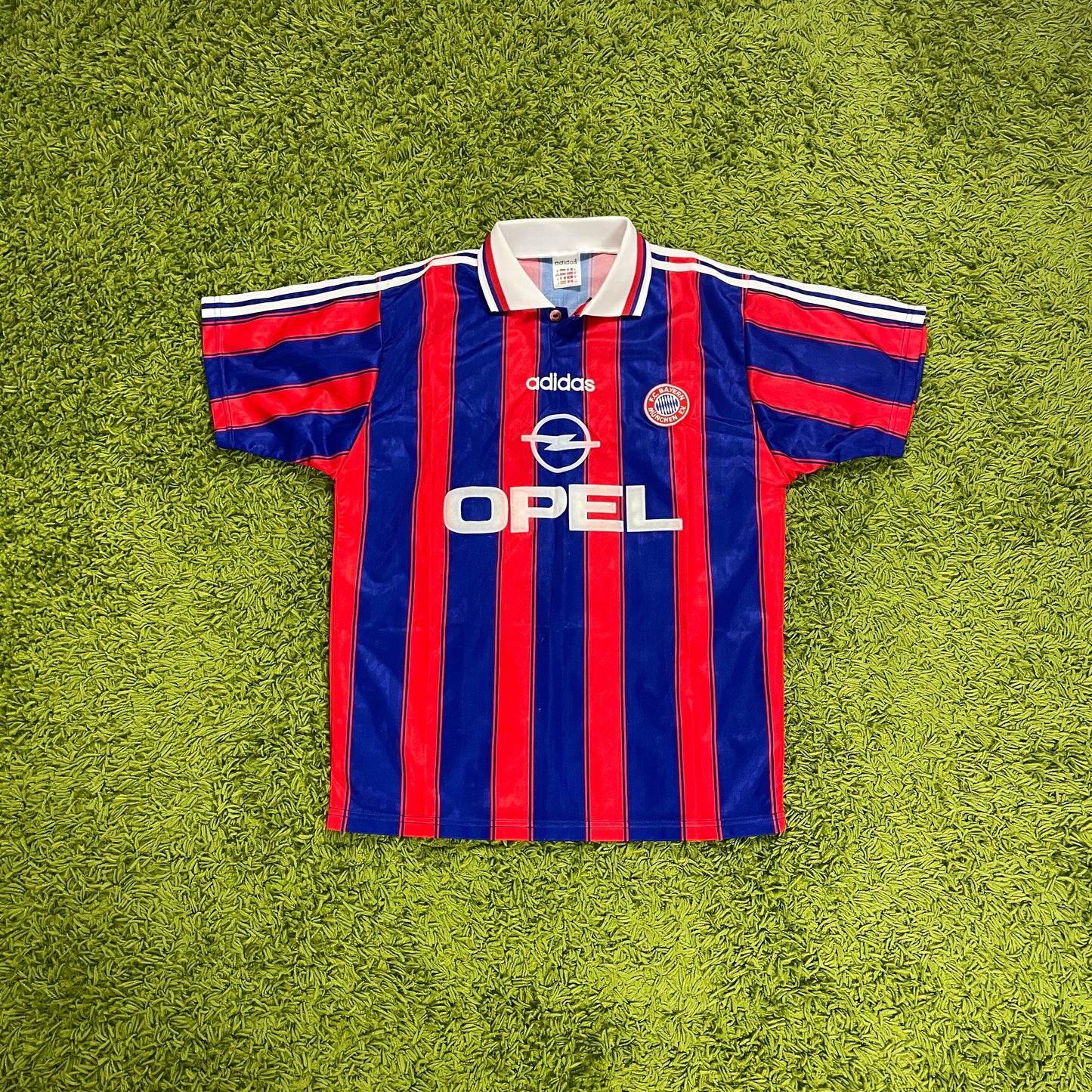 Adidas FC Bayern München Trikot blau rot Größe M 1995 1997
