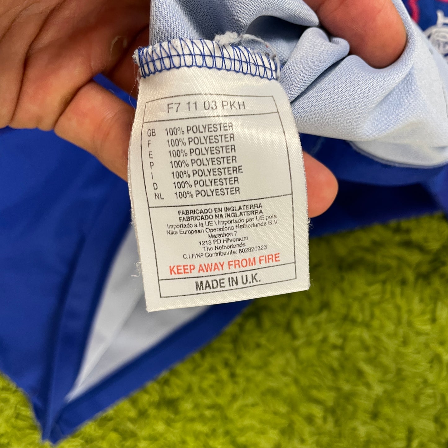 Nike Glasgow Rangers Trikot blau Größe XL 1997 1999