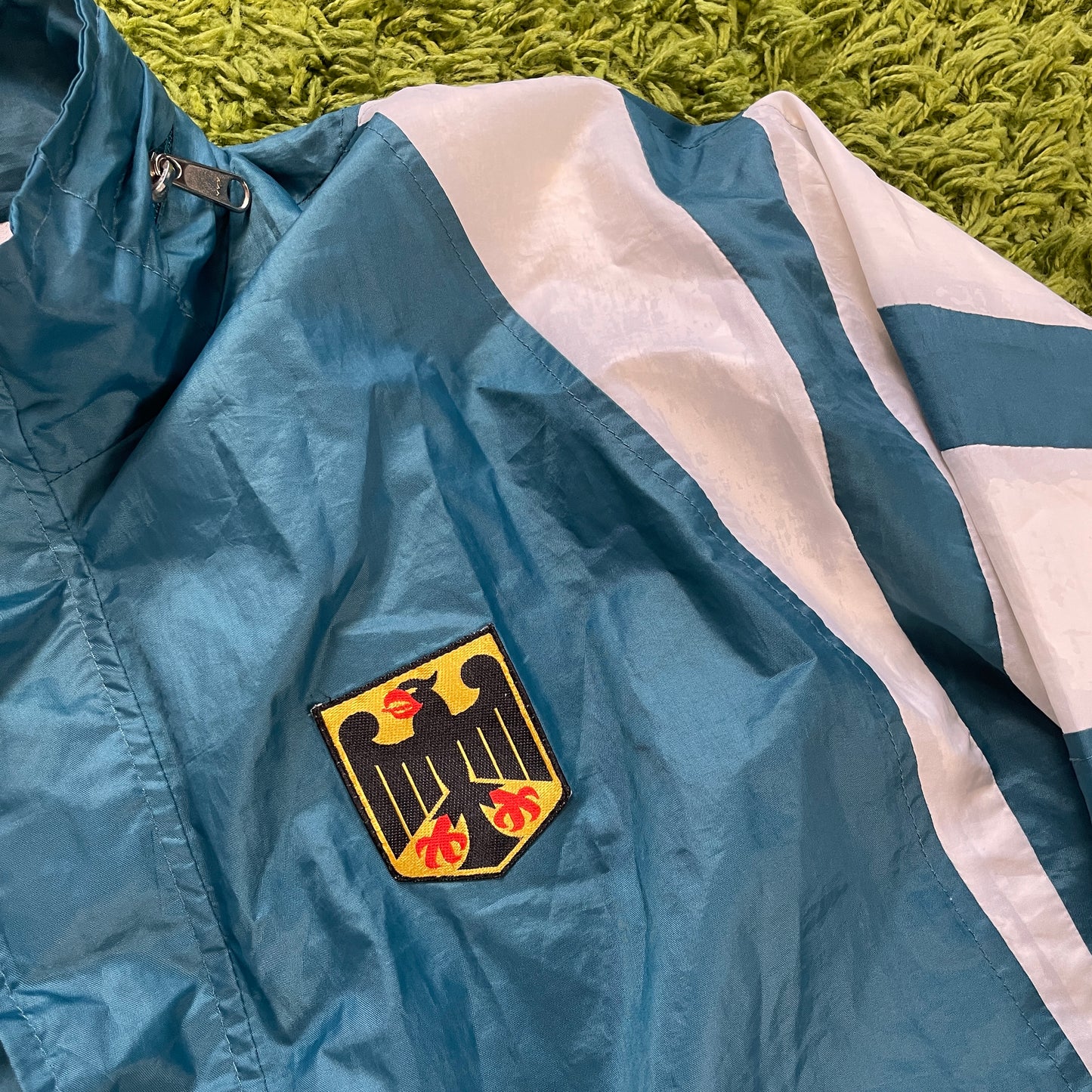 Adidas Deutschland DFB Trainingsjacke grün Größe M - L 80er Jahre