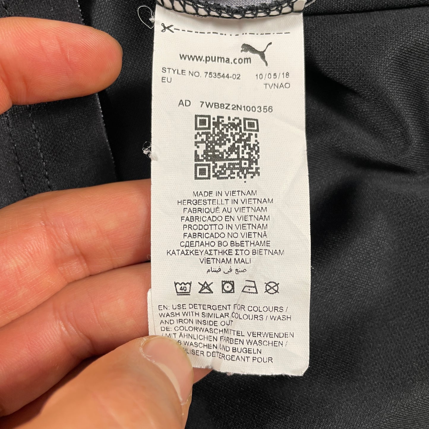 Puma Olympique Marseille Trikot schwarz Größe M 2018 2019