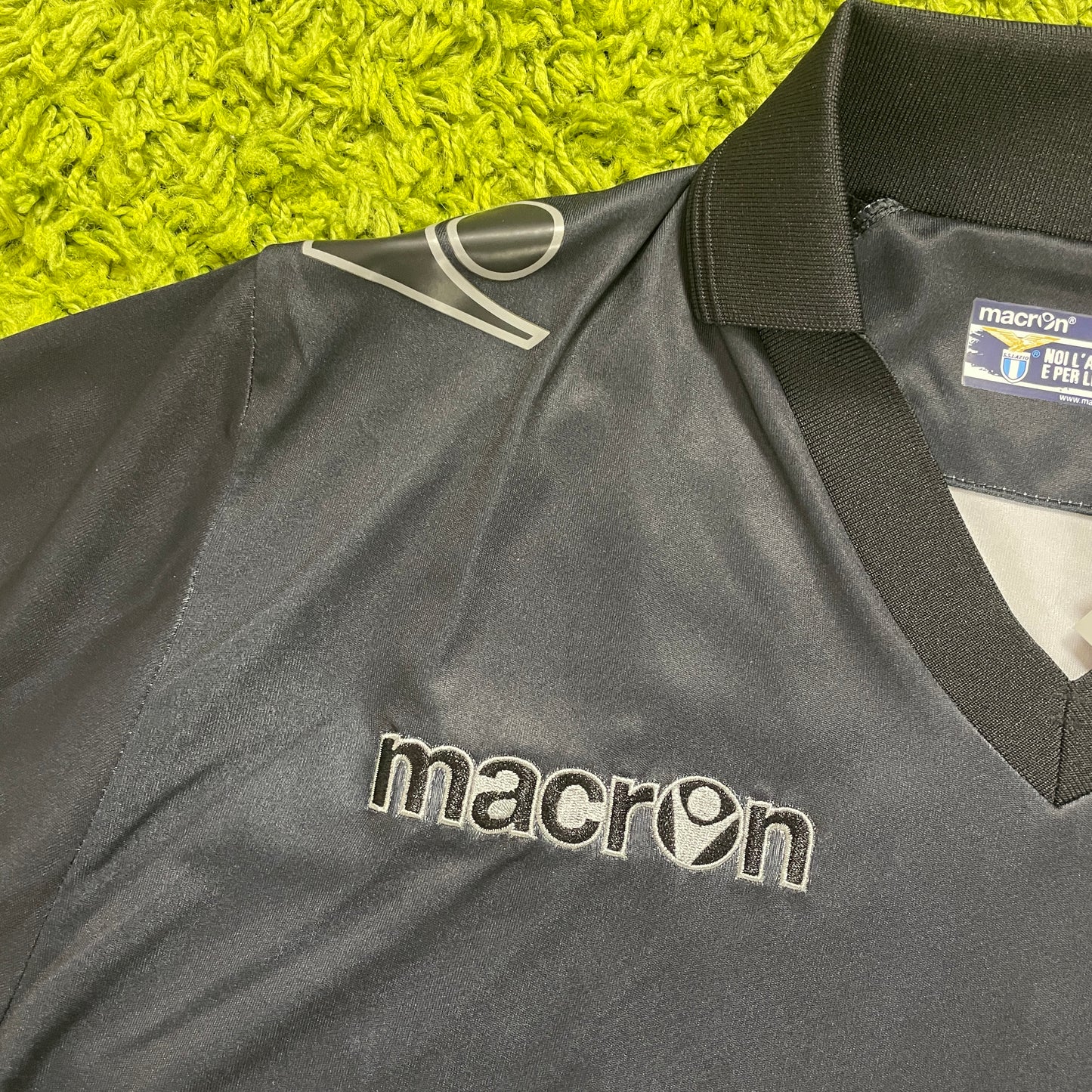 Macron SS Lazio Rom Trikot schwarz black on black Größe L 2015 2016