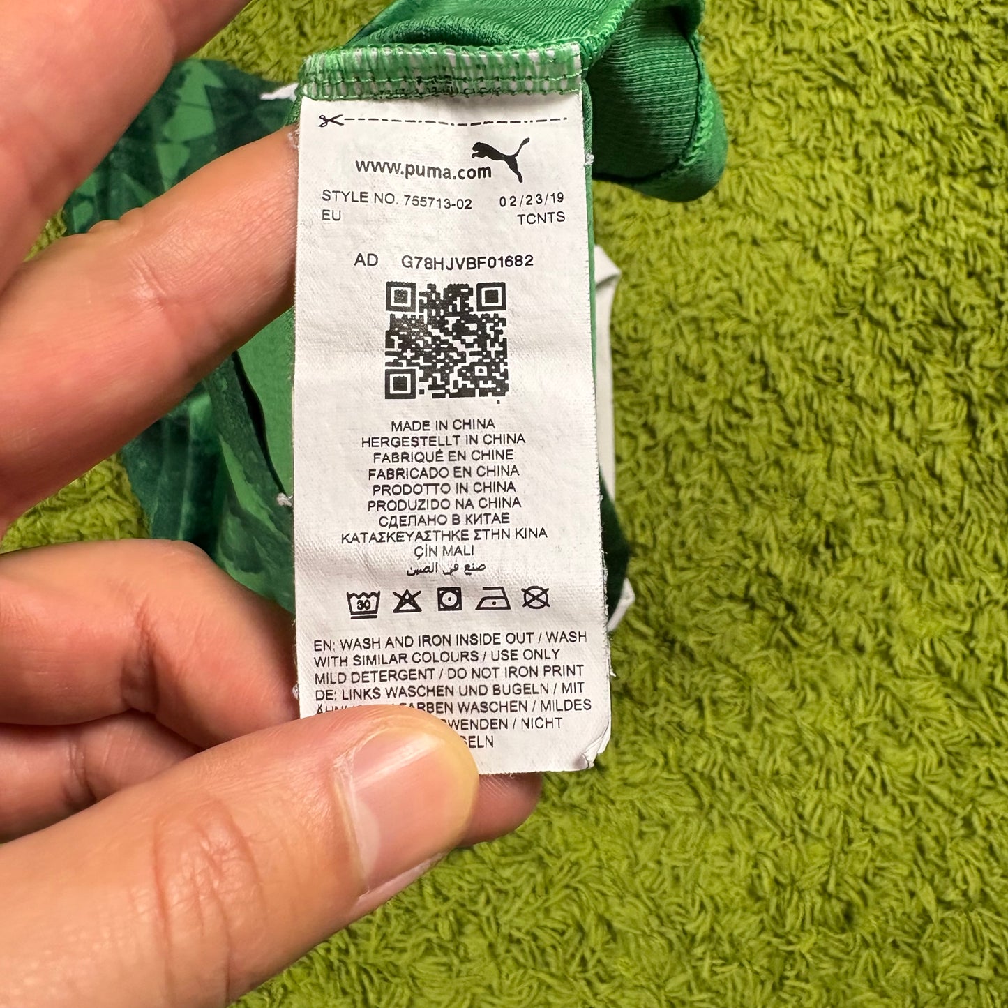 Puma Borussia Mönchengladbach Trikot grün Größe XL 2019 2020