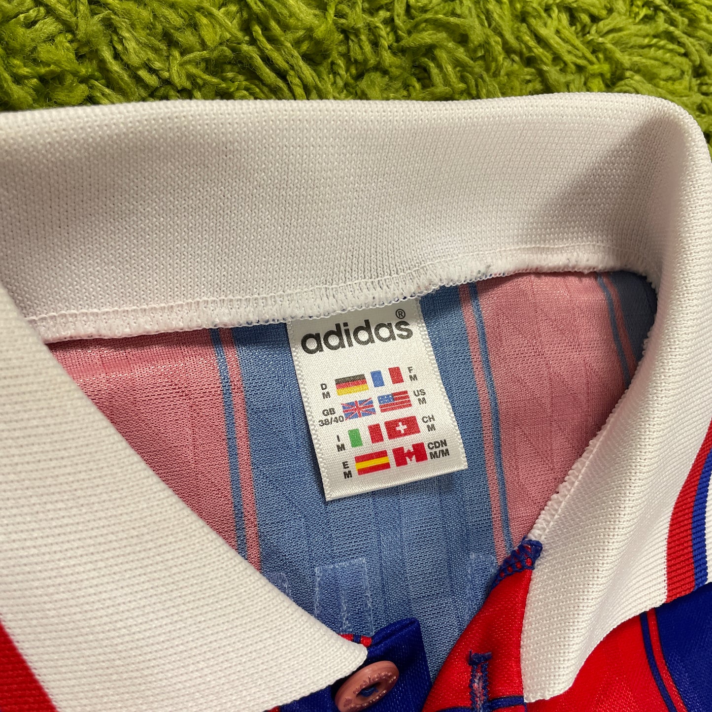 Adidas FC Bayern München Trikot blau rot Größe M 1995 1997
