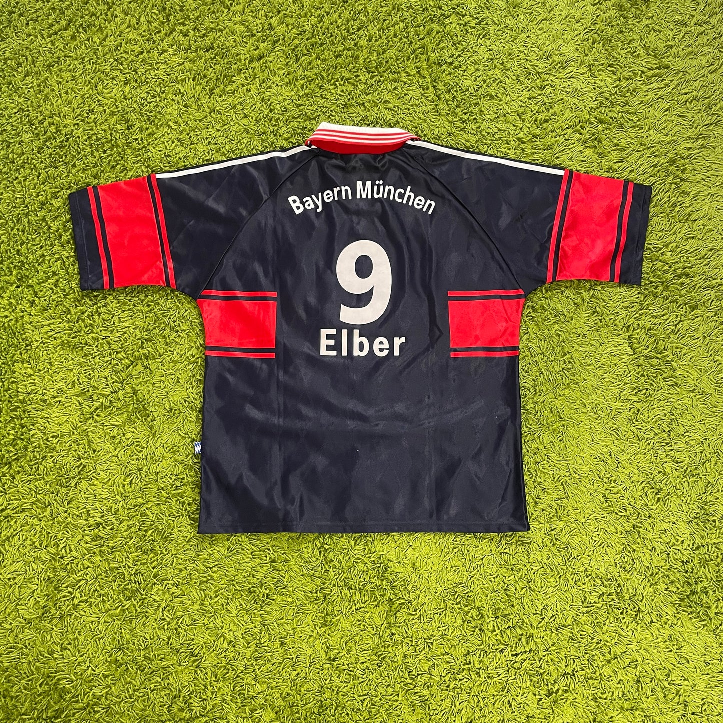 Adidas FC Bayern München Elber Trikot blau Größe XL 1997 1999