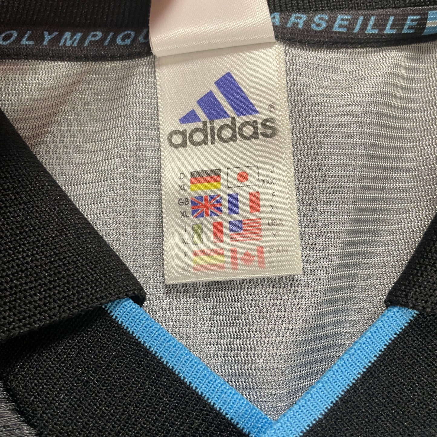 Adidas Olympique Marseille Trikot schwarz Größe XL 1999 2000