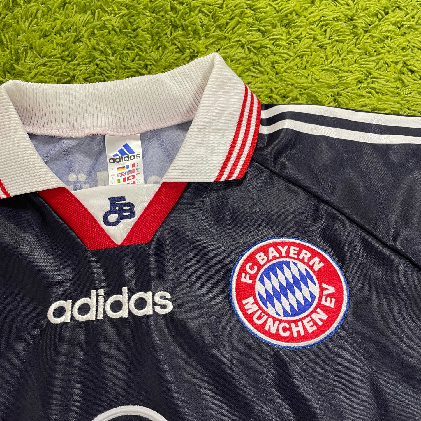 Adidas FC Bayern München Strunz Trikot blau Größe L 1997 1999