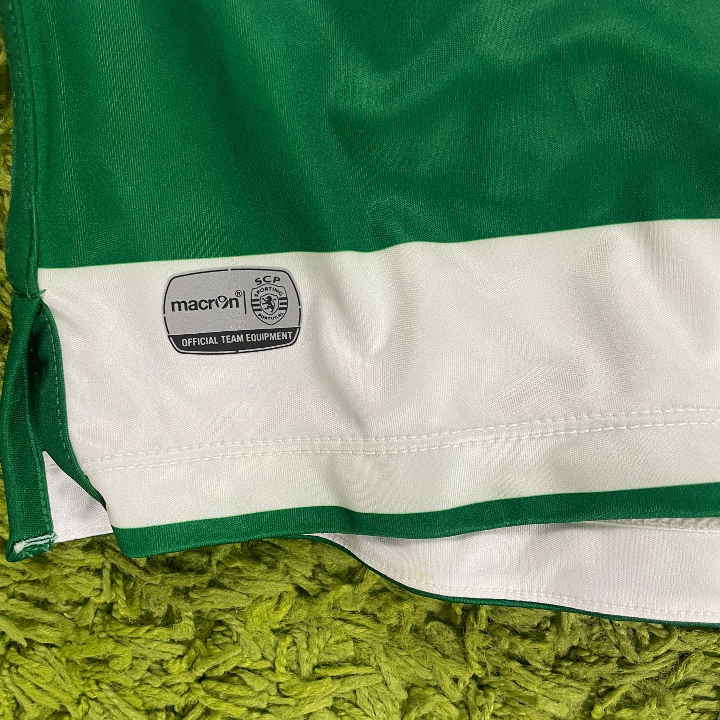 Macron Sporting Lissabon Trikot weiß grün Größe L 2015 2016
