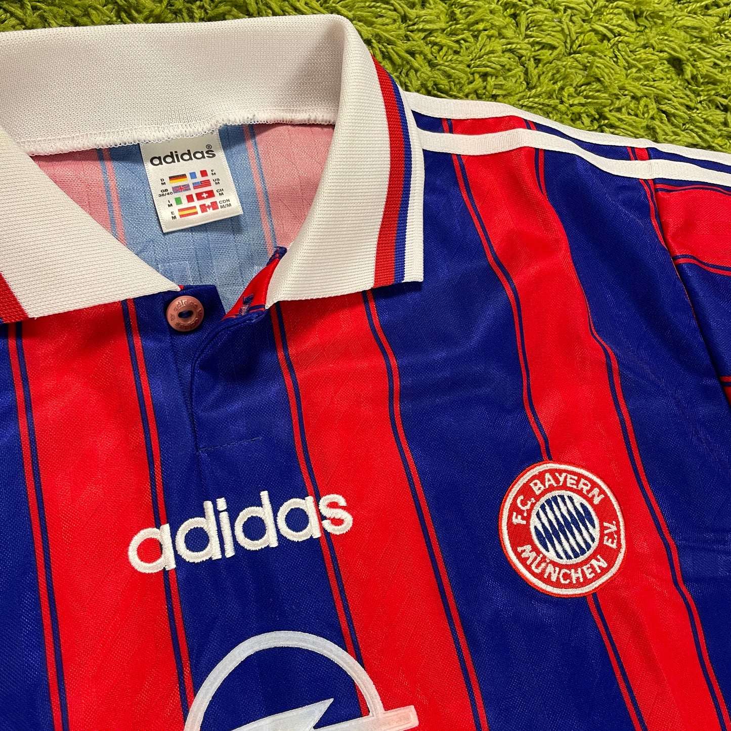 Adidas FC Bayern München Trikot blau rot Größe M 1995 1997