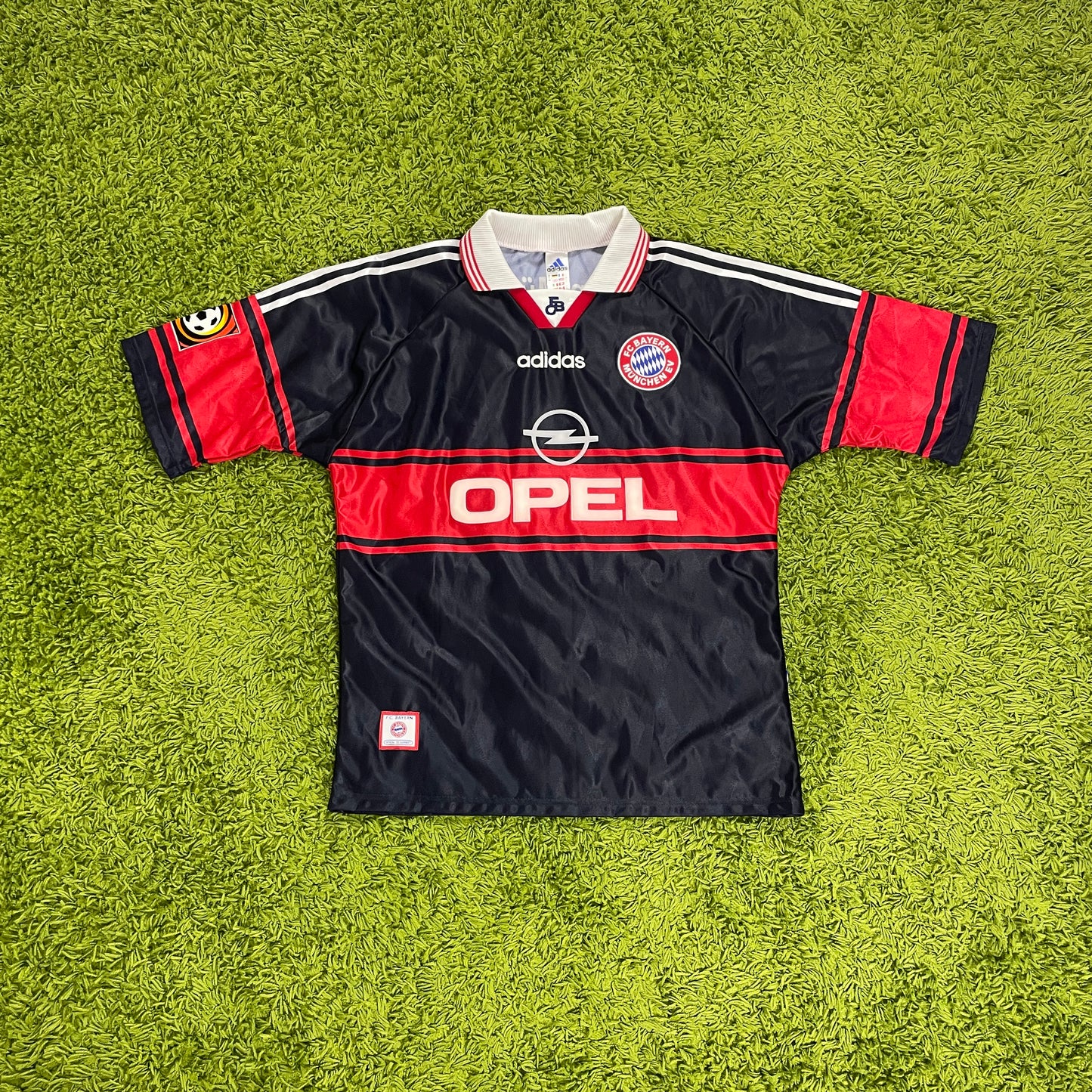 Adidas FC Bayern München Strunz Trikot blau Größe L 1997 1999