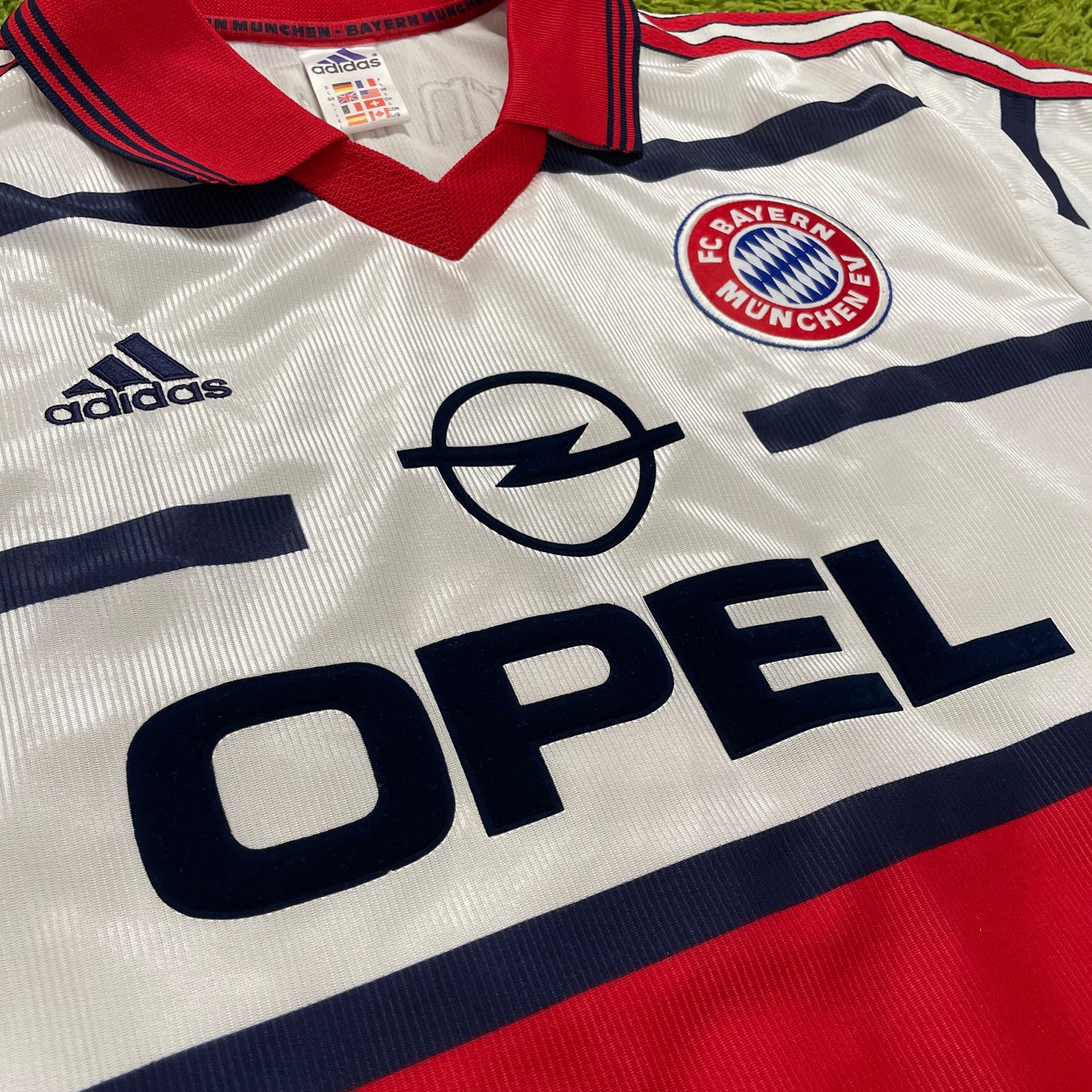 Adidas FC Bayern München Strunz Trikot weiß Größe L 1998 2000