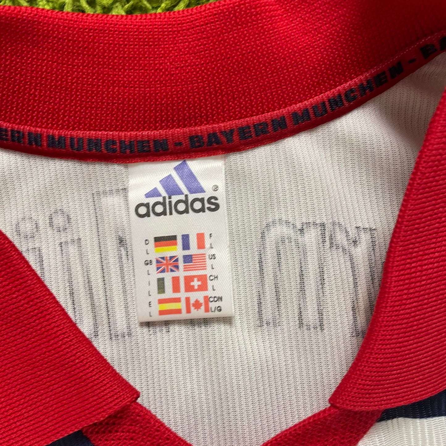 Adidas FC Bayern München Strunz Trikot weiß Größe L 1998 2000