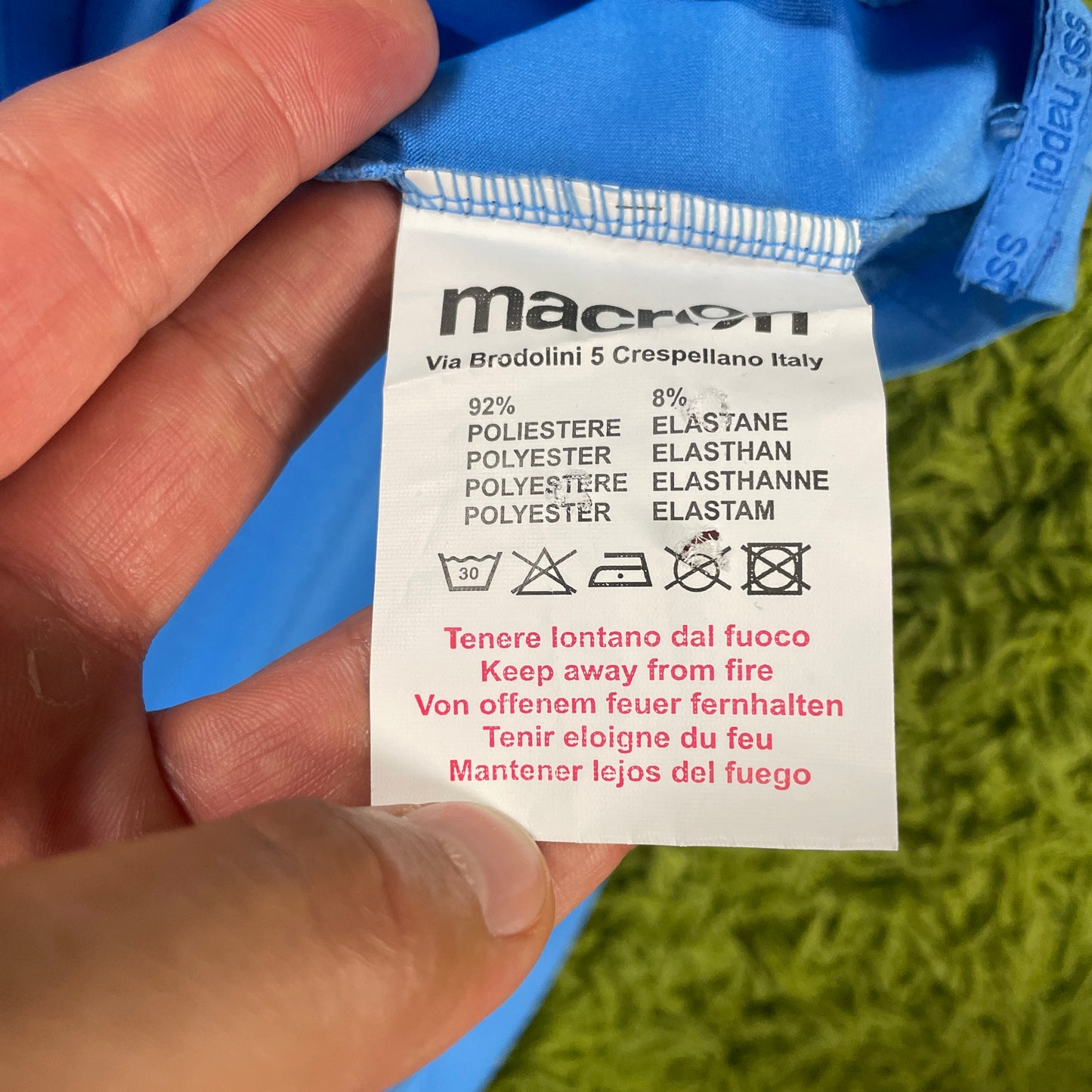 Macron SSC Neapel Inler Trikot blau Größe XL 2011 2012
