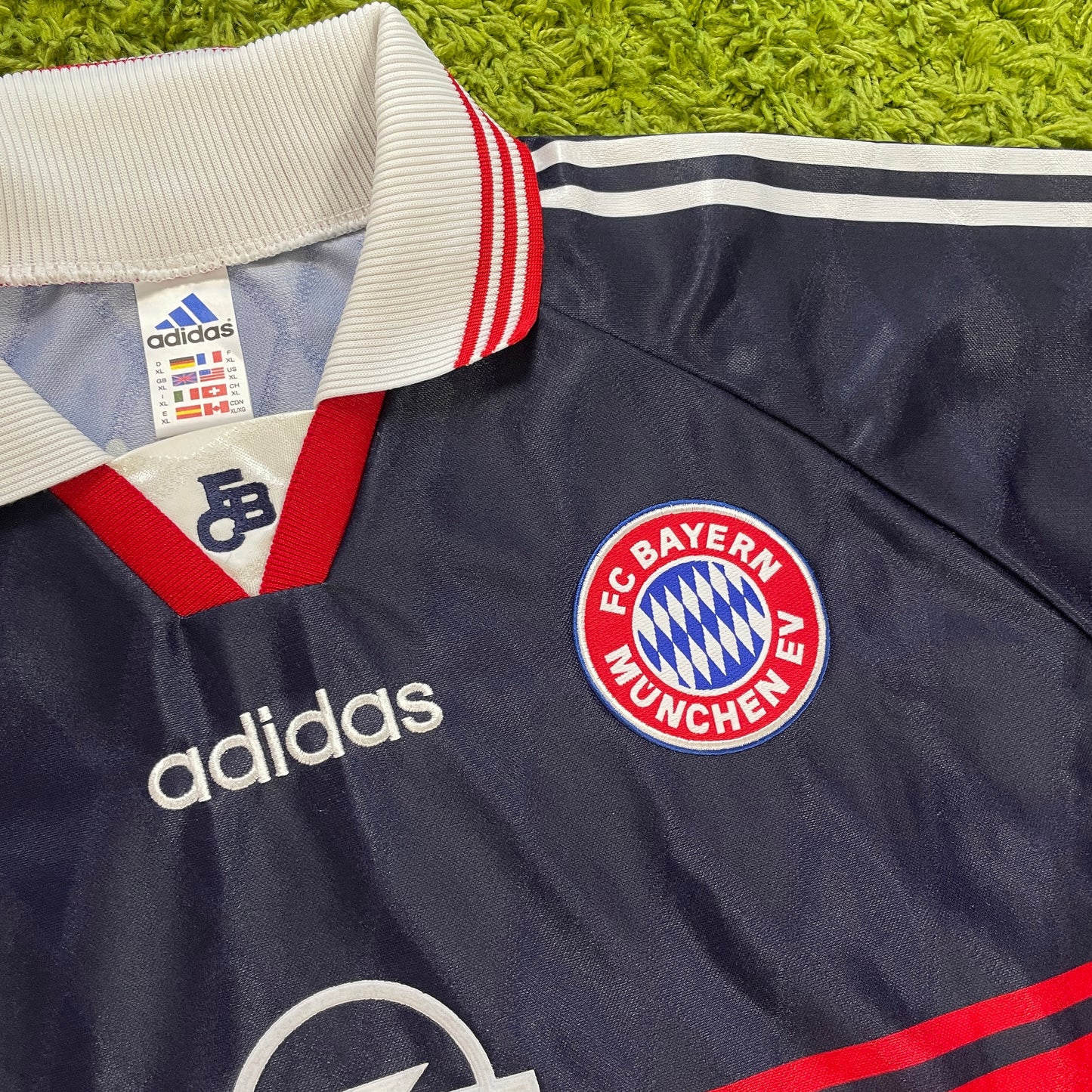 Adidas FC Bayern München Elber Trikot blau Größe XL 1997 1999