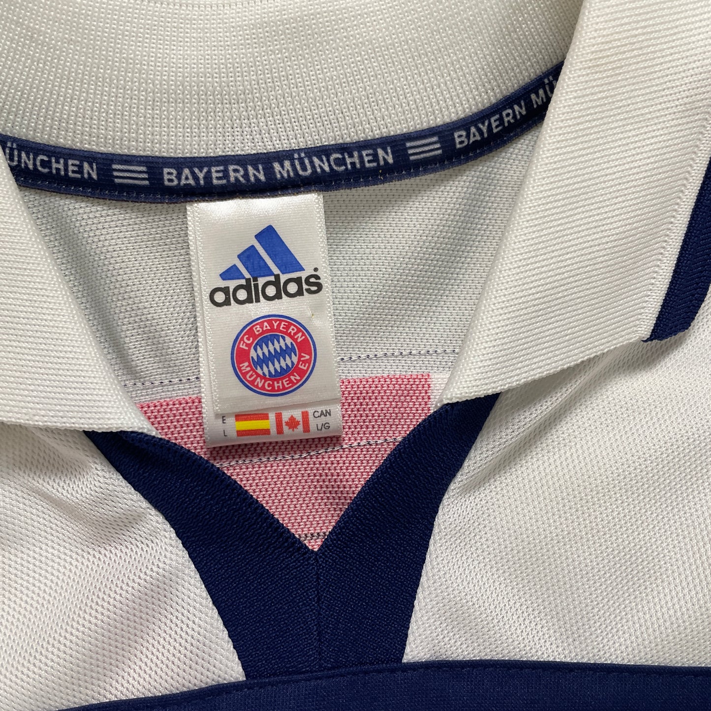 Adidas FC Bayern München Trikot weiß Strunz Größe L 2000 2002