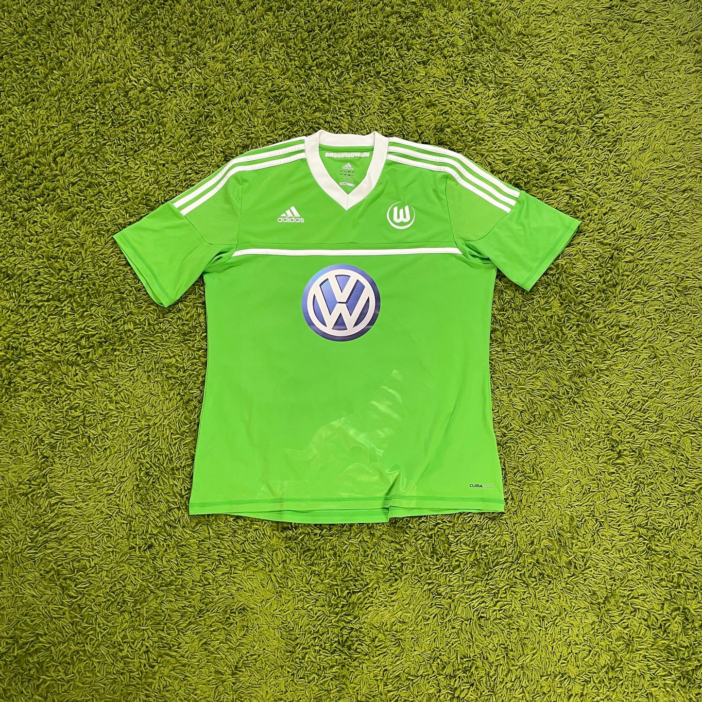 Adidas VFL Wolfsburg Trikot Olic Olić grün Größe XL 2012 2013