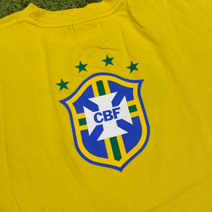 Nike Brasilien T Shirt gelb Größe L 2000er 90s