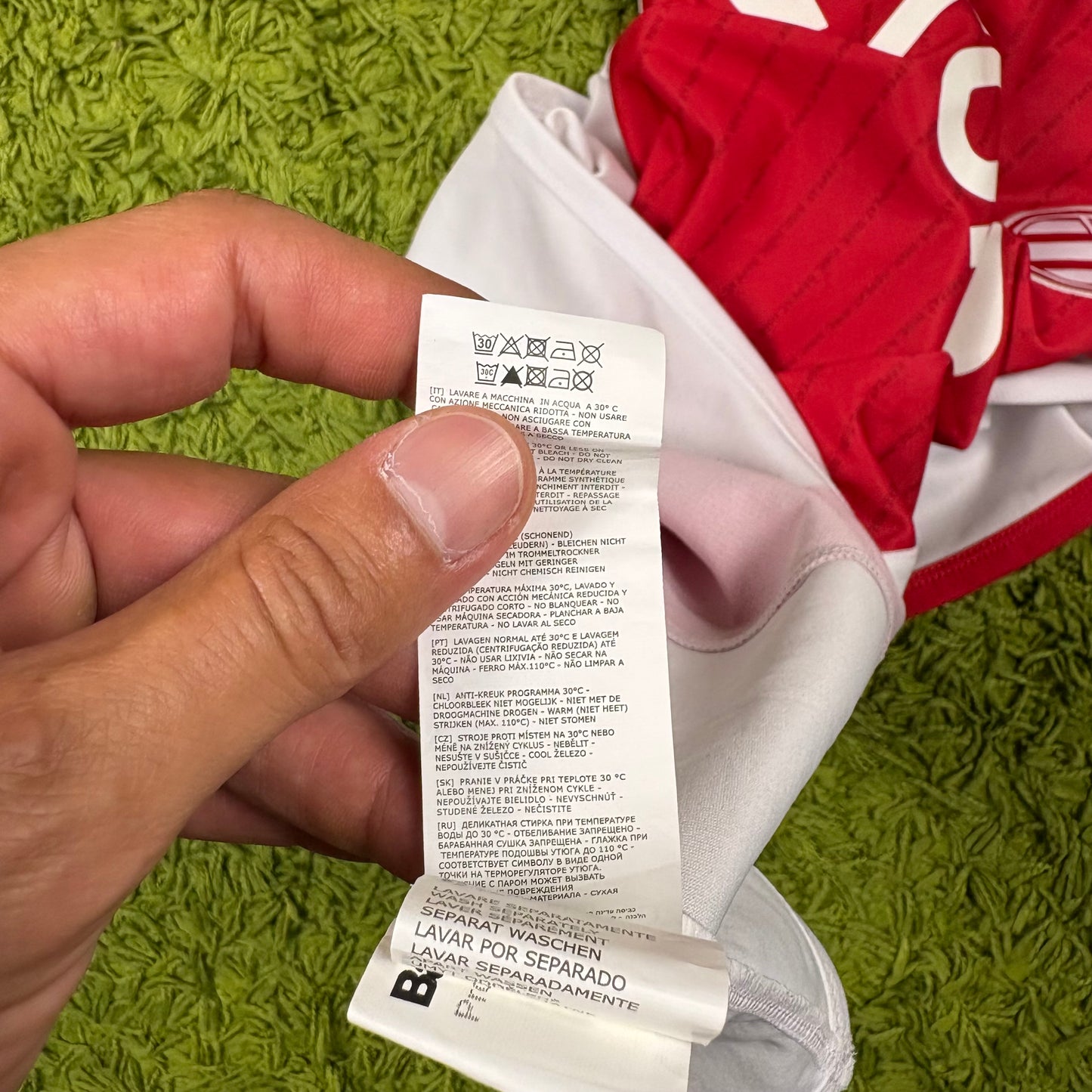 Kappa AS Monaco Tchouameni Trikot Weiß rot Größe M 2020 2021