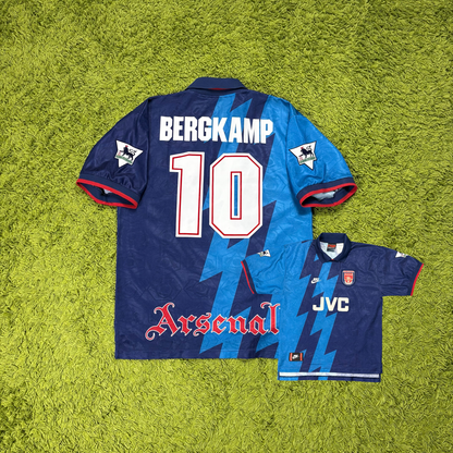Nike Arsenal FC Bergkamp Trikot blau Größe L 1994 1995