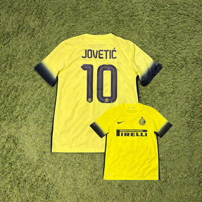 Nike Inter Mailand Milan Jovetic Trikot Gelb Größe M 2015 2016