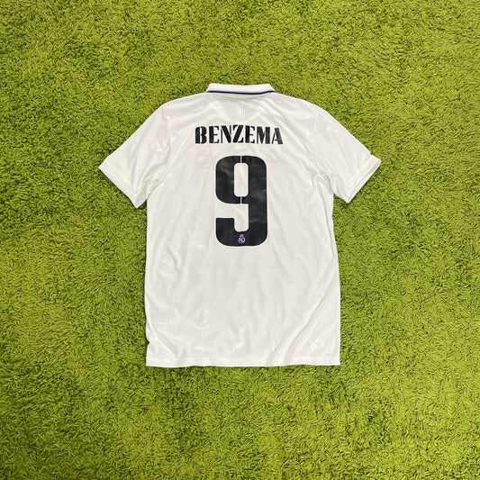 Adidas Real Madrid Benzema Trikot weiß Größe M 2022 2023
