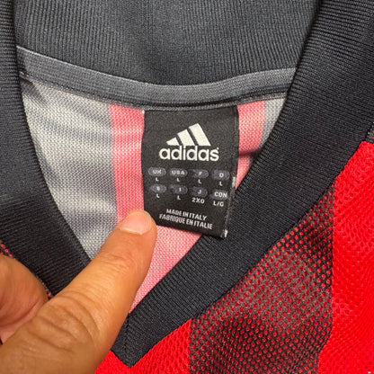 Adidas AC Mailand Milan Rivaldo Trikot rot schwarz Größe L 2002 2003