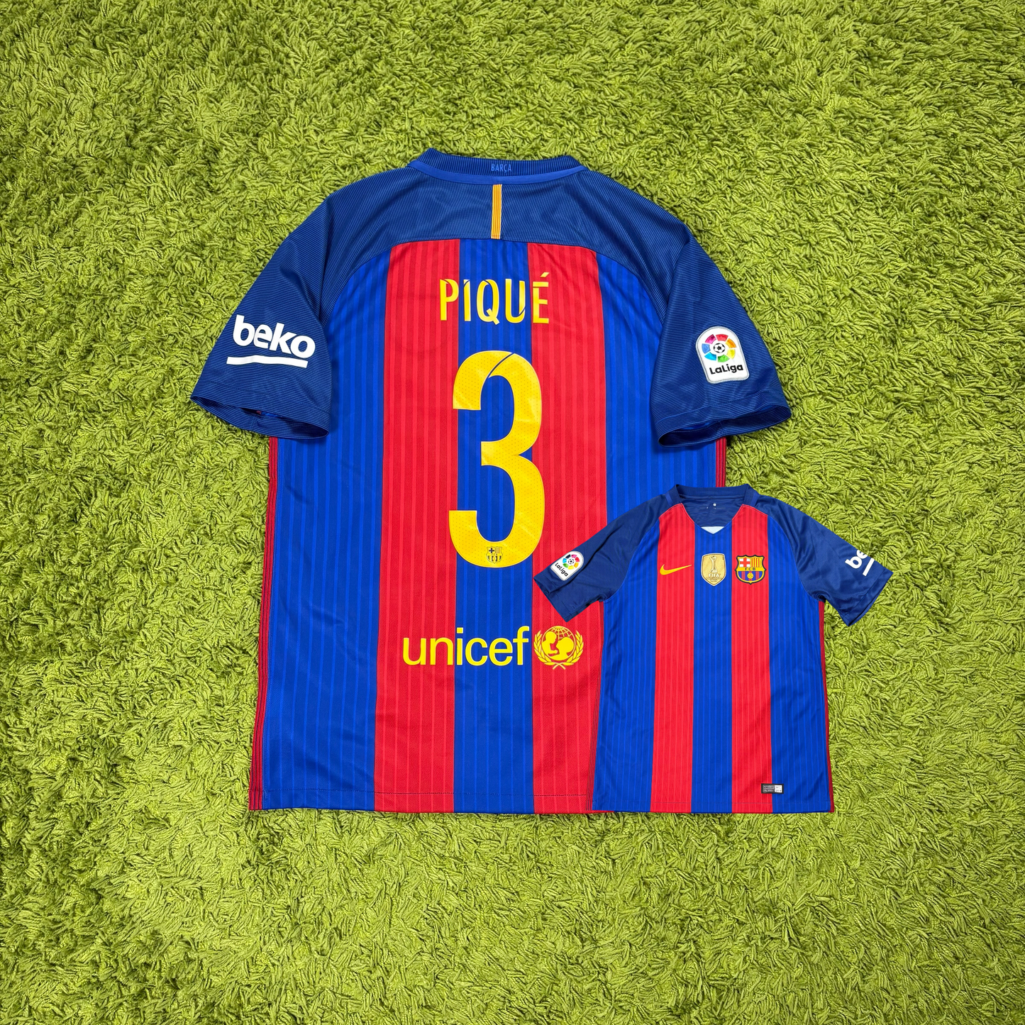 Nike FC Barcelona Pique Trikot rot Größe M 2016 2017