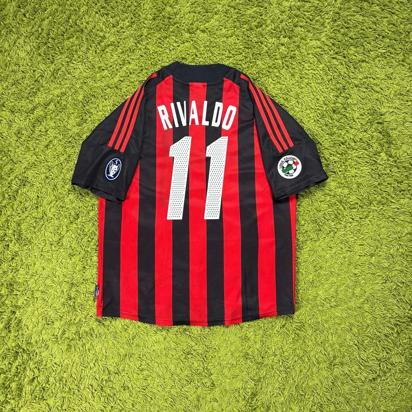 Adidas AC Mailand Milan Rivaldo Trikot rot schwarz Größe L 2002 2003