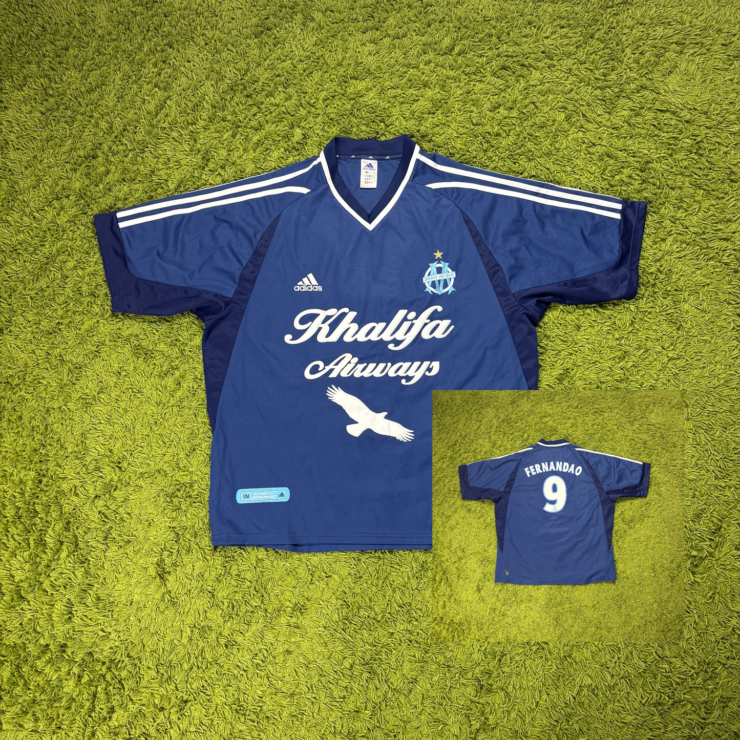 Adidas Olympique Marseille Fernandao Trikot blau Größe XL 2001 2002