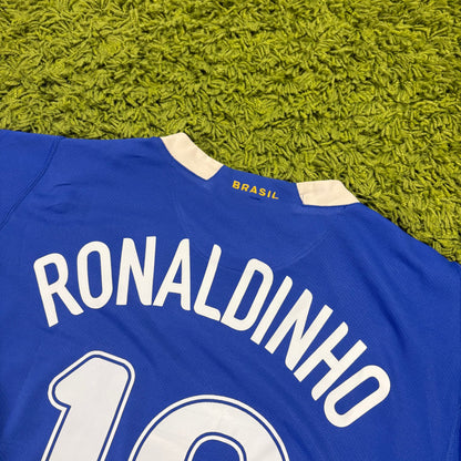 Nike Brasilien Ronaldinho Trikot blau Größe M 2006