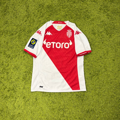 Kappa AS Monaco Tchouameni Trikot Weiß rot Größe M 2020 2021