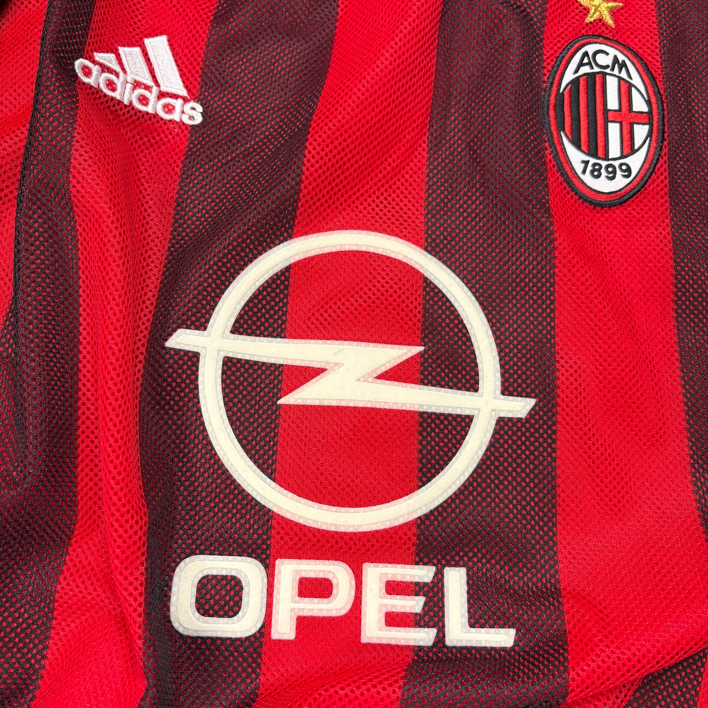 Adidas AC Mailand Milan Rivaldo Trikot rot schwarz Größe L 2002 2003
