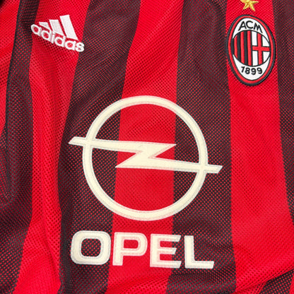Adidas AC Mailand Milan Rivaldo Trikot rot schwarz Größe L 2002 2003