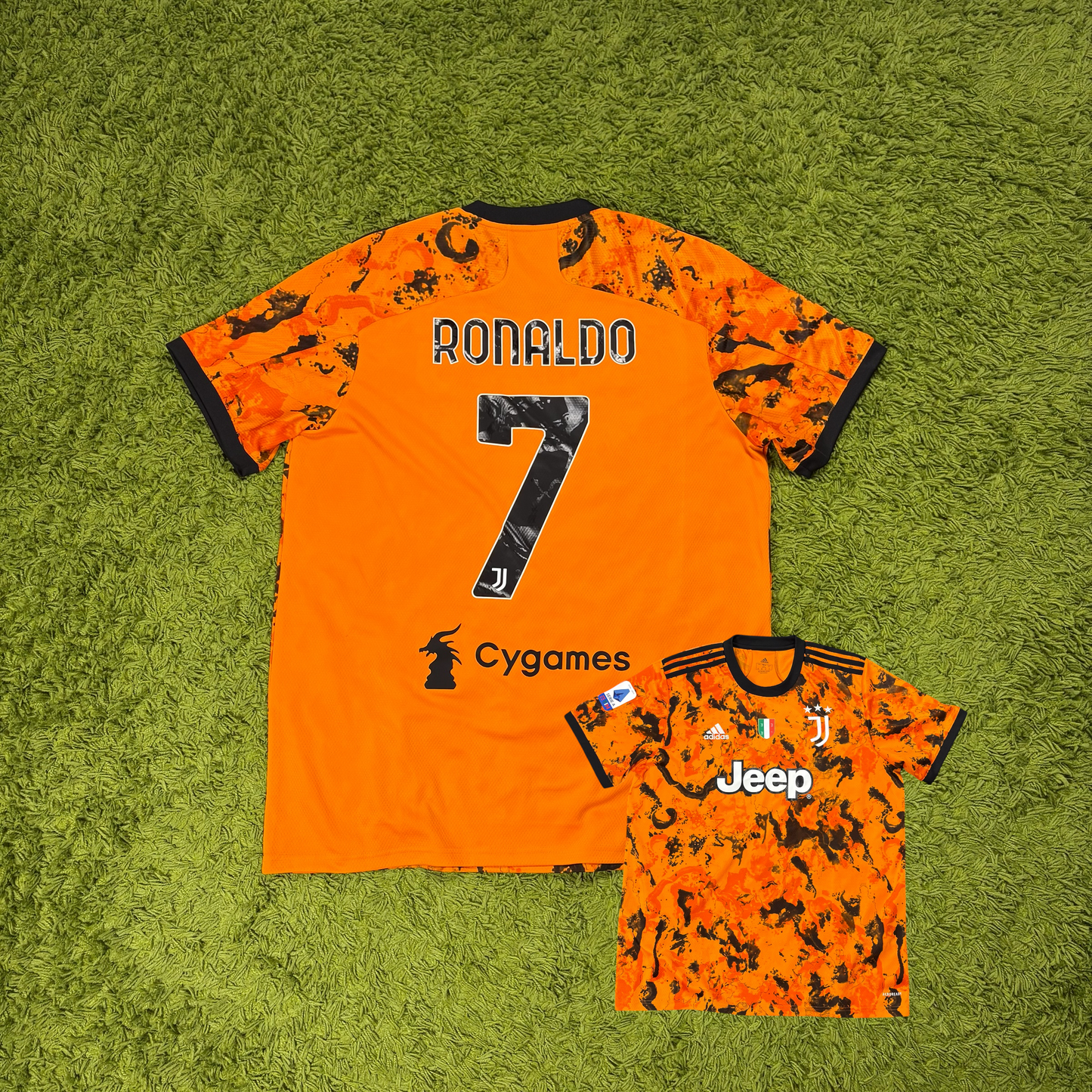 Adidas Juventus Turin Ronaldo Trikot Orange Größe XL 2020 2021