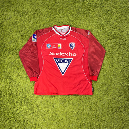 Duarig Grenoble Foot 38 André matchworn Trikot rot Größe XXL 2003 2004