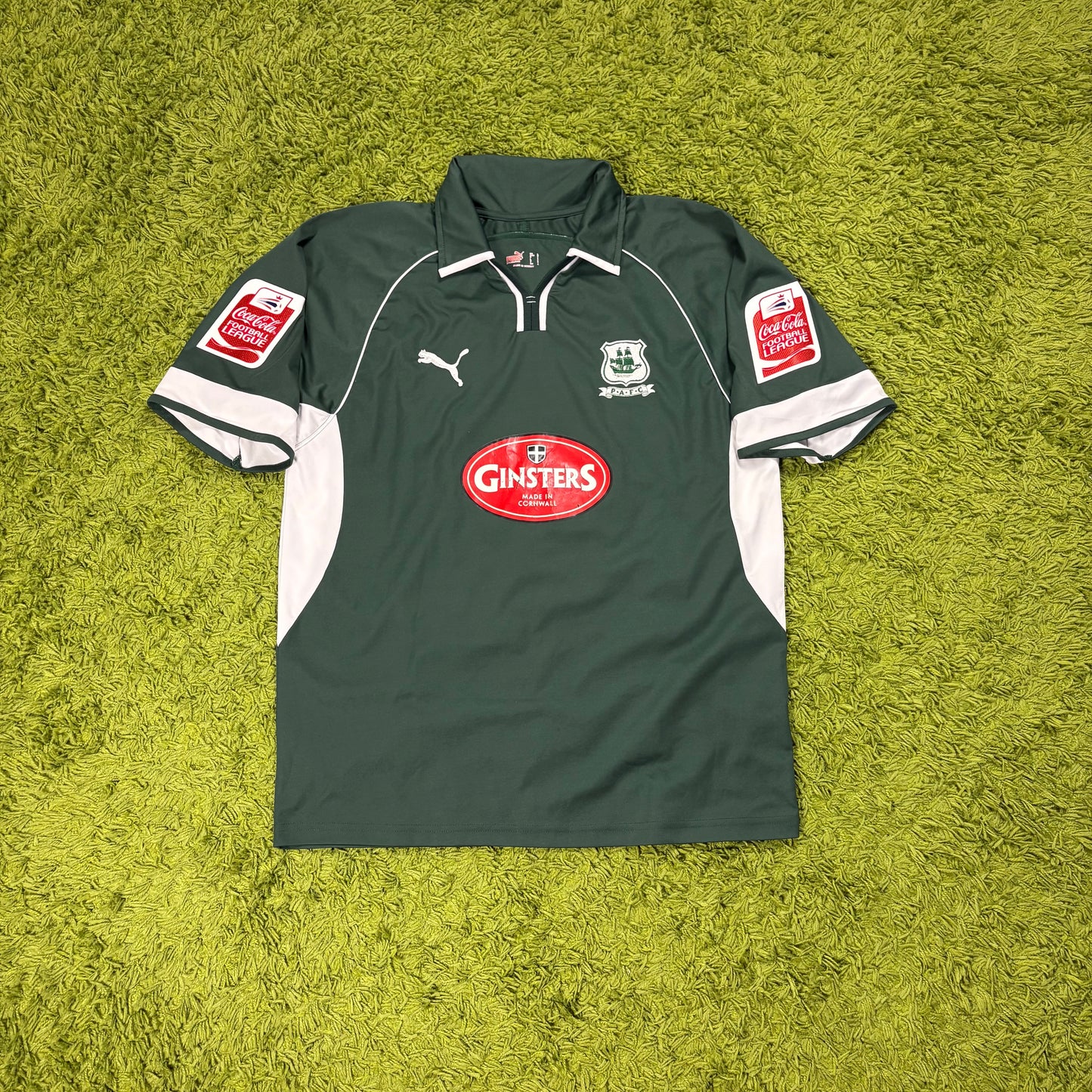 Puma Plymouth Argyle Trikot Grün Morris Größe L 2005 2006