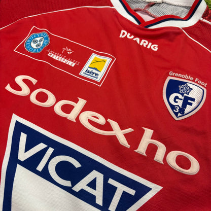 Duarig Grenoble Foot 38 André matchworn Trikot rot Größe XXL 2003 2004
