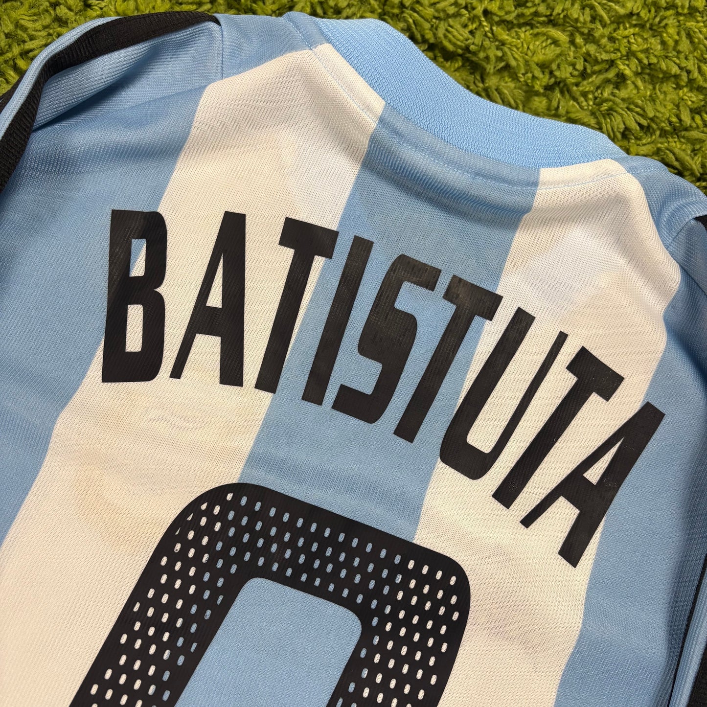 Adidas Argentinien Batistuta Trikot blau weiß Größe L 2002