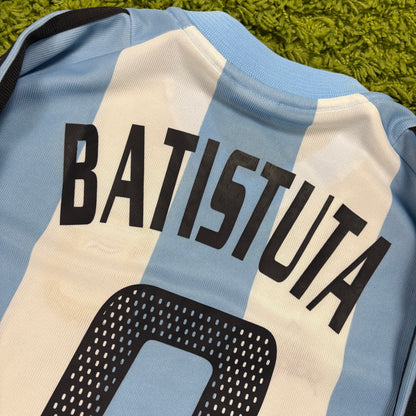 Adidas Argentinien Batistuta Trikot blau weiß Größe L 2002
