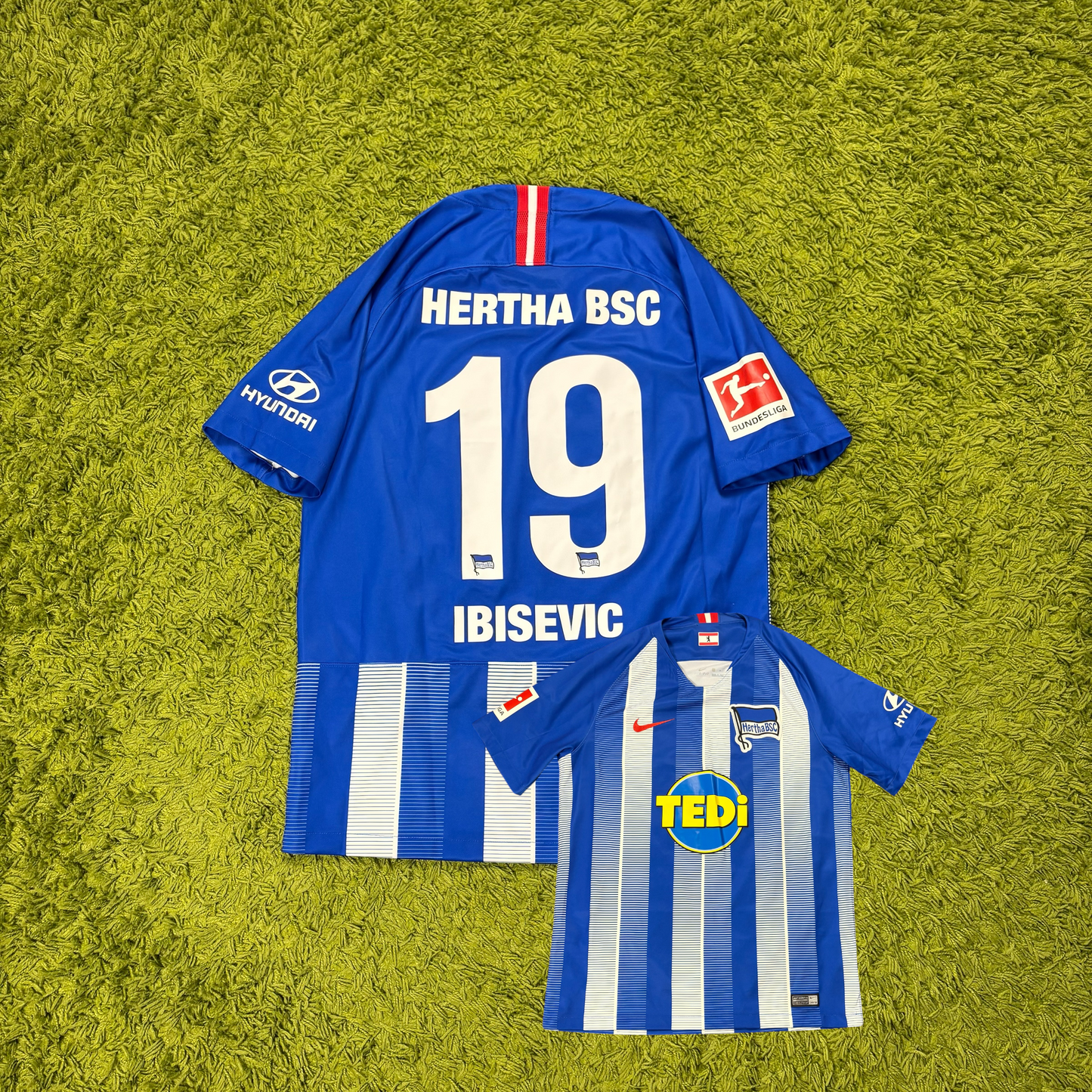 Nike Hertha BSC Berlin Ibisevic Trikot blau Größe M 2018 2019