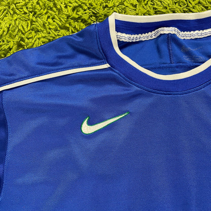 Nike Brasilien Trikot blau Größe S 1998
