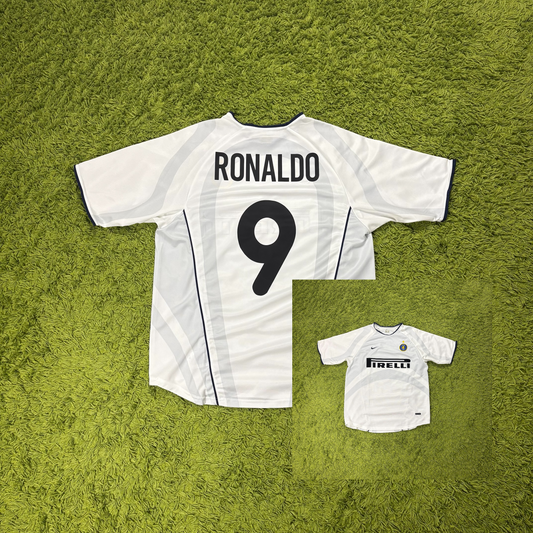 Nike Inter Mailand Milan Ronaldo R9 Trikot grau Größe M 2001 2002
