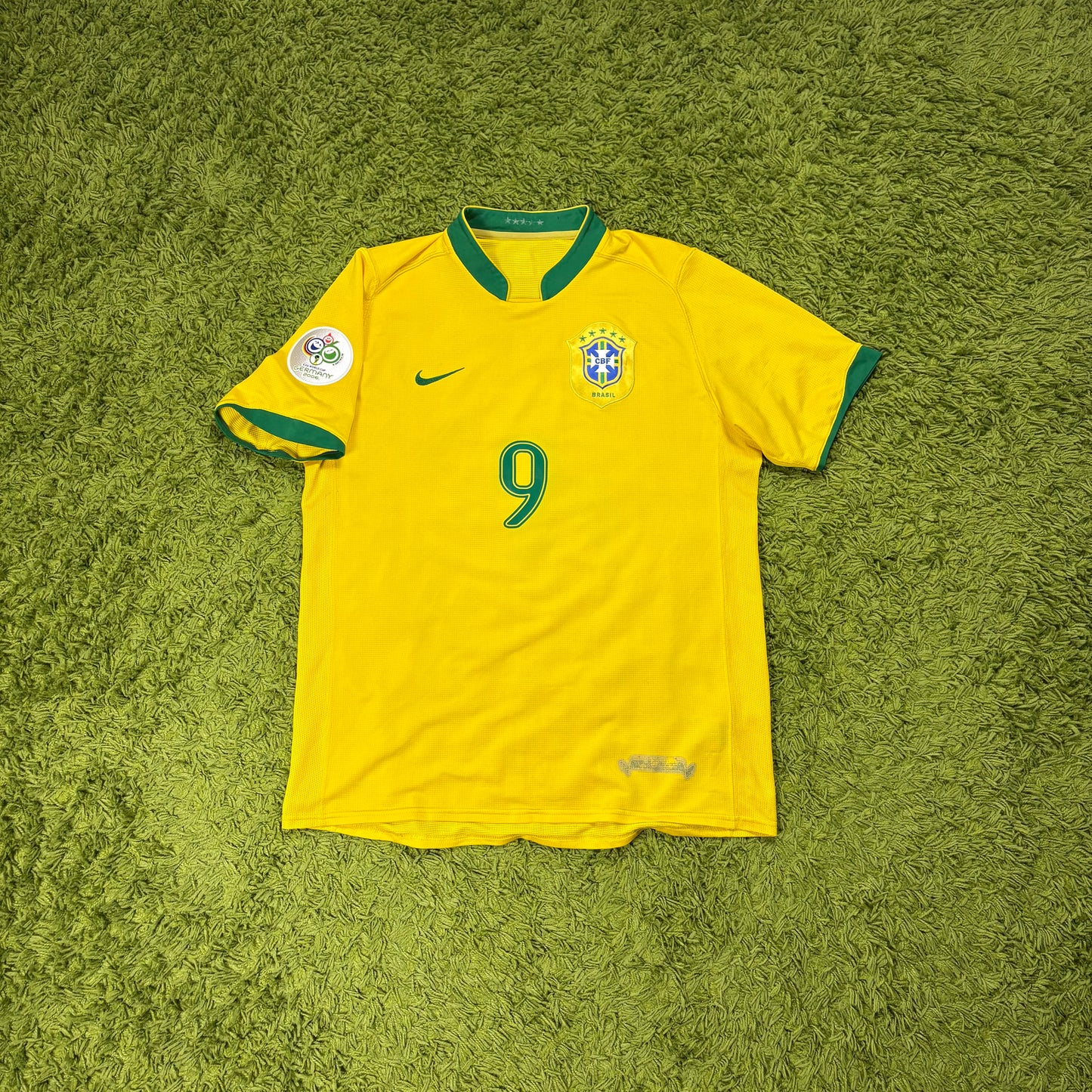 Nike Ronaldo Brasilien Trikot Gelb Größe M 2006