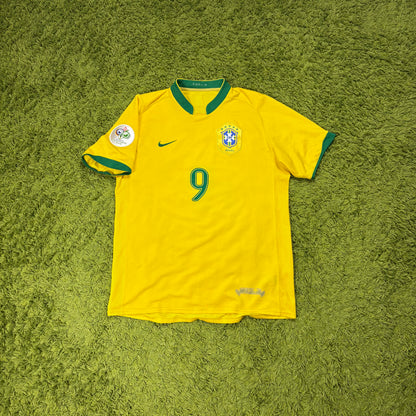 Nike Ronaldo Brasilien Trikot Gelb Größe M 2006